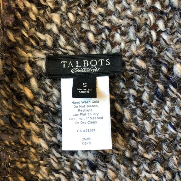 Talbots Drape Open Front Cardigan Wool blend Small - Picture 5 of 8